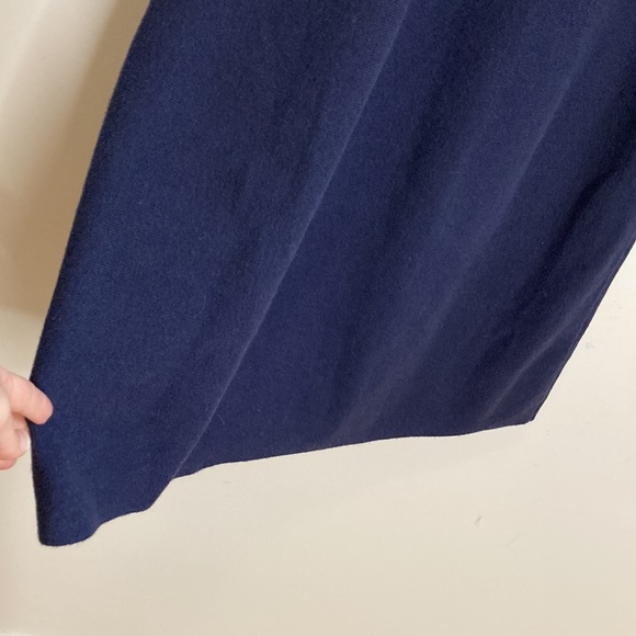 Boden Dress Womens 6 8 Navy Blue Fit Flare Sweater Knit Knee Length Scoop Neck - Picture 9 of 13